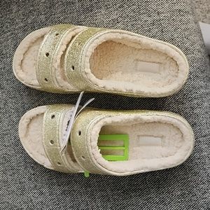 Crocs gold glitter 10
